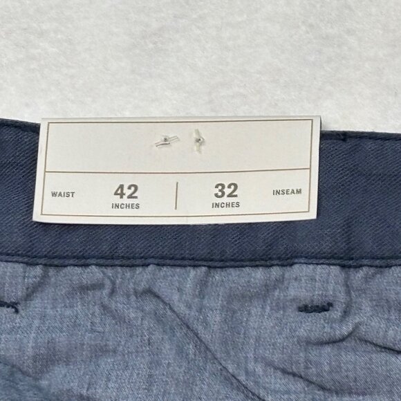 Flint and Tinder 365 Mens 42x32 Navy Blue Pants Casual Chinos Straight Leg - Picture 13 of 16